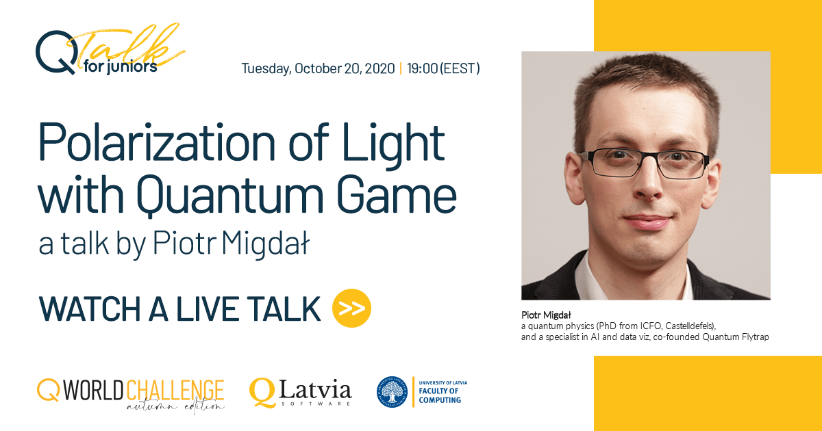 QTalk for Juniors with a special focus on high school students: Polarization of Light with Quantum Game